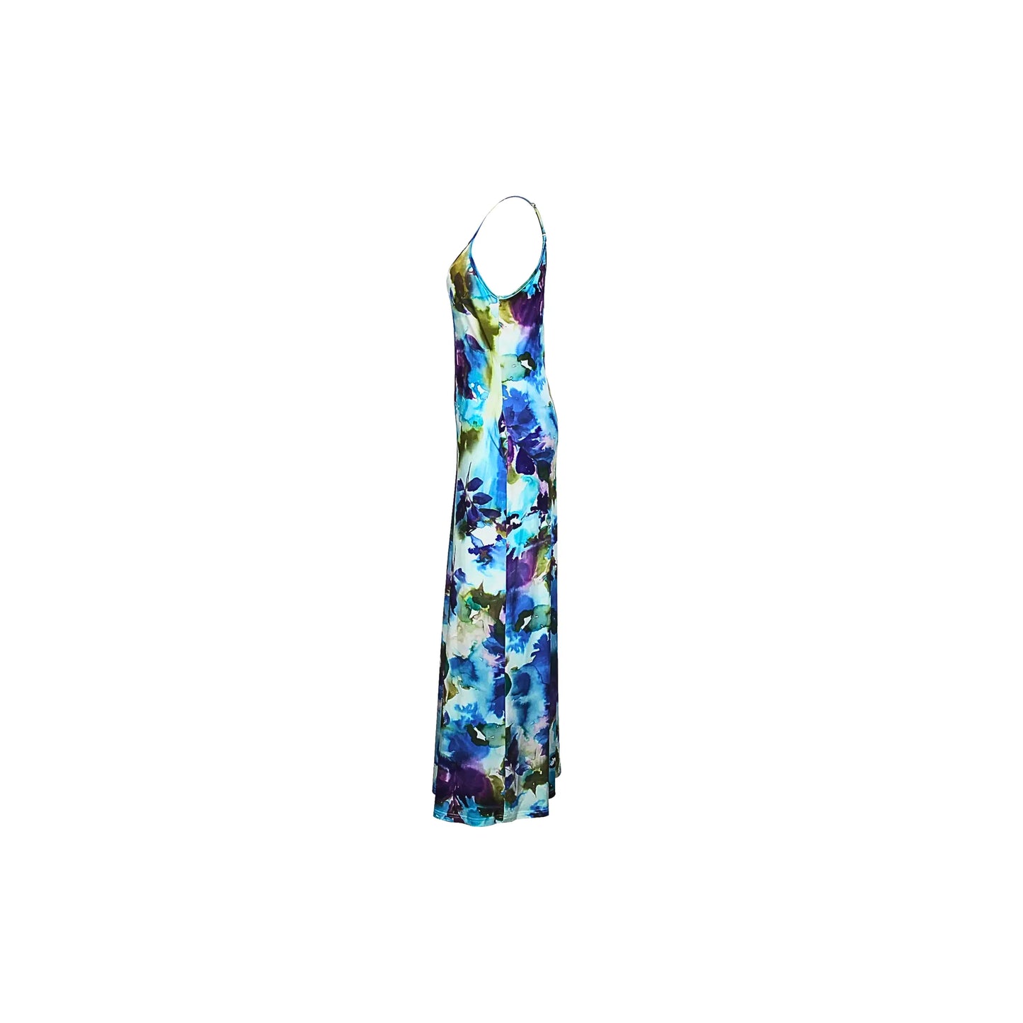 OceanBloom™ – Flowing Watercolour Maxi Summer Dress
