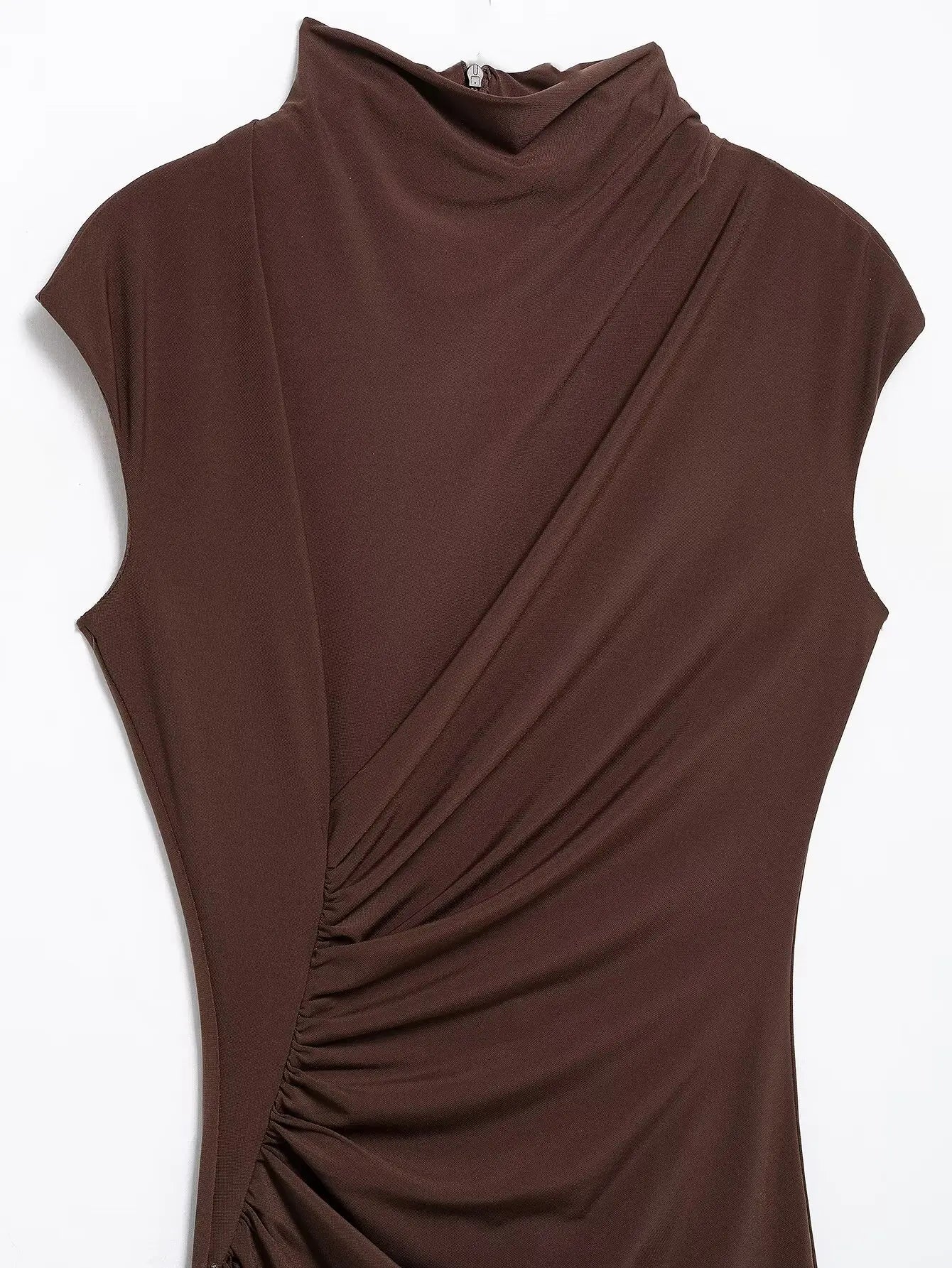 Liverpool St. After Hours – Sleeveless Chocolate Midi Dress