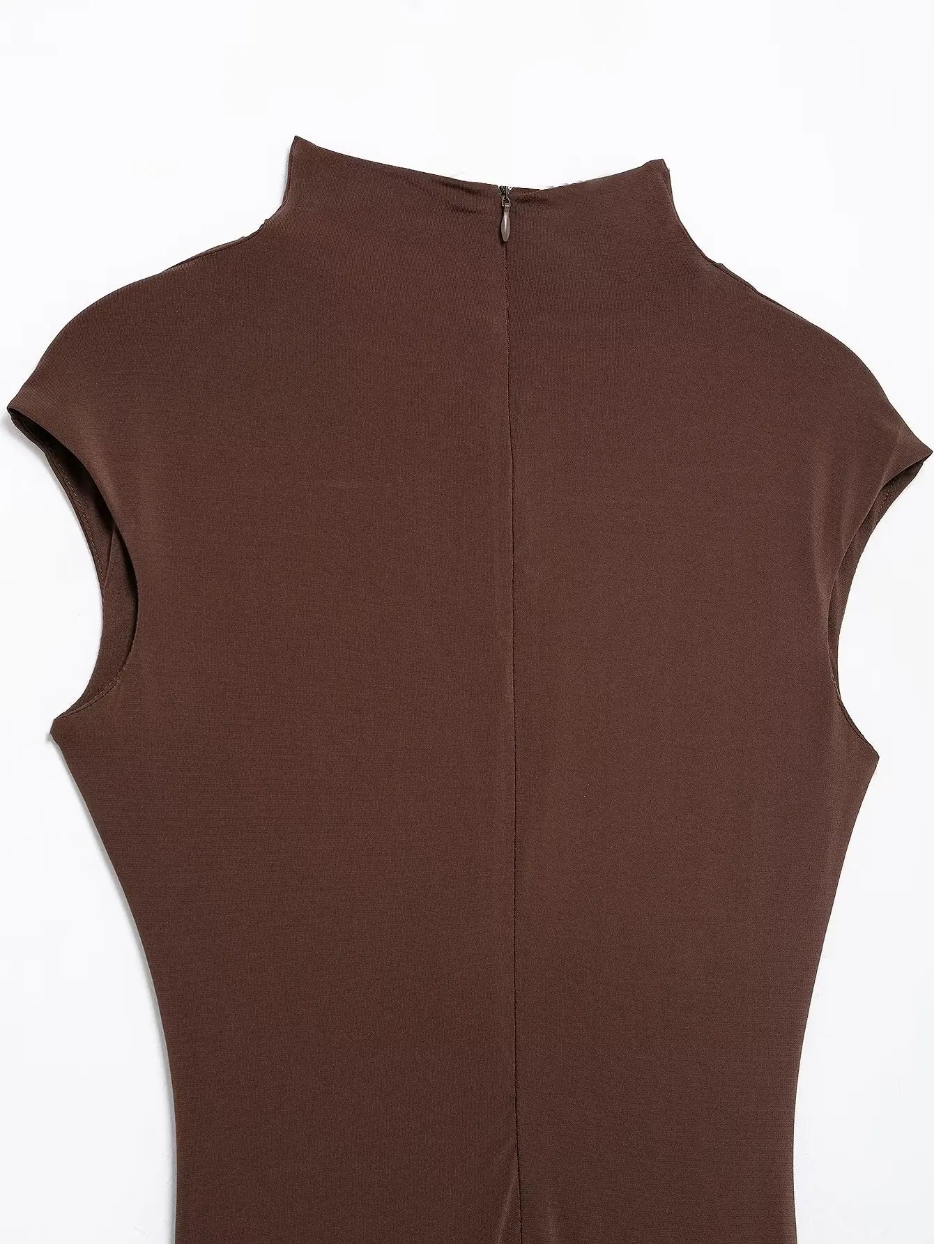 Liverpool St. After Hours – Sleeveless Chocolate Midi Dress